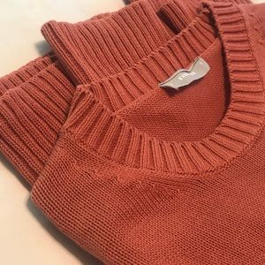 Everlane Knit Crewneck Sweater- Burnt Orange